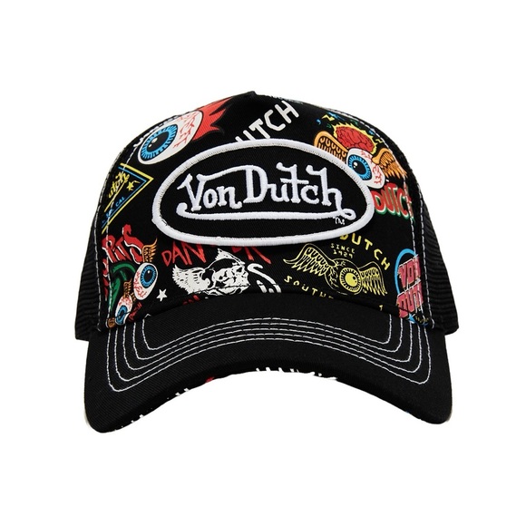 Von Dutch Multicolor Graphic Trucker Hat - Picture 1 of 1